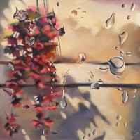 Hafsa Shaikh, Hanging Beauty, 36x 36 inch, Oil on Canvas, Still Life Painting, AC-HFS-015